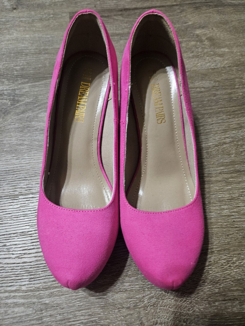 Dream Pairs Hot Pink Round Toe Pumps 8.5